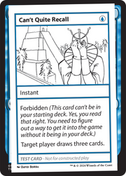 Can't Quite Recall (MB2PC-) - Mystery Booster 2