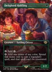 Delighted Halfling (PRE-402S) - Tales of Middle-earth Promos (Borderless) Foil