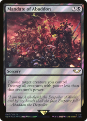 Mandate of Abaddon (40K-040) - Warhammer 40,000 Commander Foil