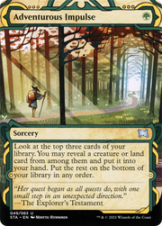 Adventurous Impulse (STA-049) - Strixhaven Mystical Archive: (Showcase) (Borderless) Etched Foil