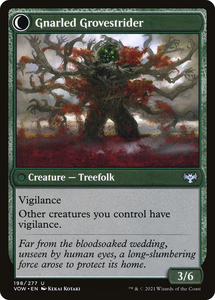Dormant Grove // Gnarled Grovestrider (VOW-198) - Innistrad: Crimson Vow: (Double Faced Transform) Foil