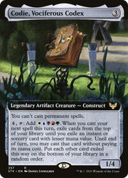 Codie, Vociferous Codex (STX-357) - Strixhaven: School of Mages: (Extended Art)