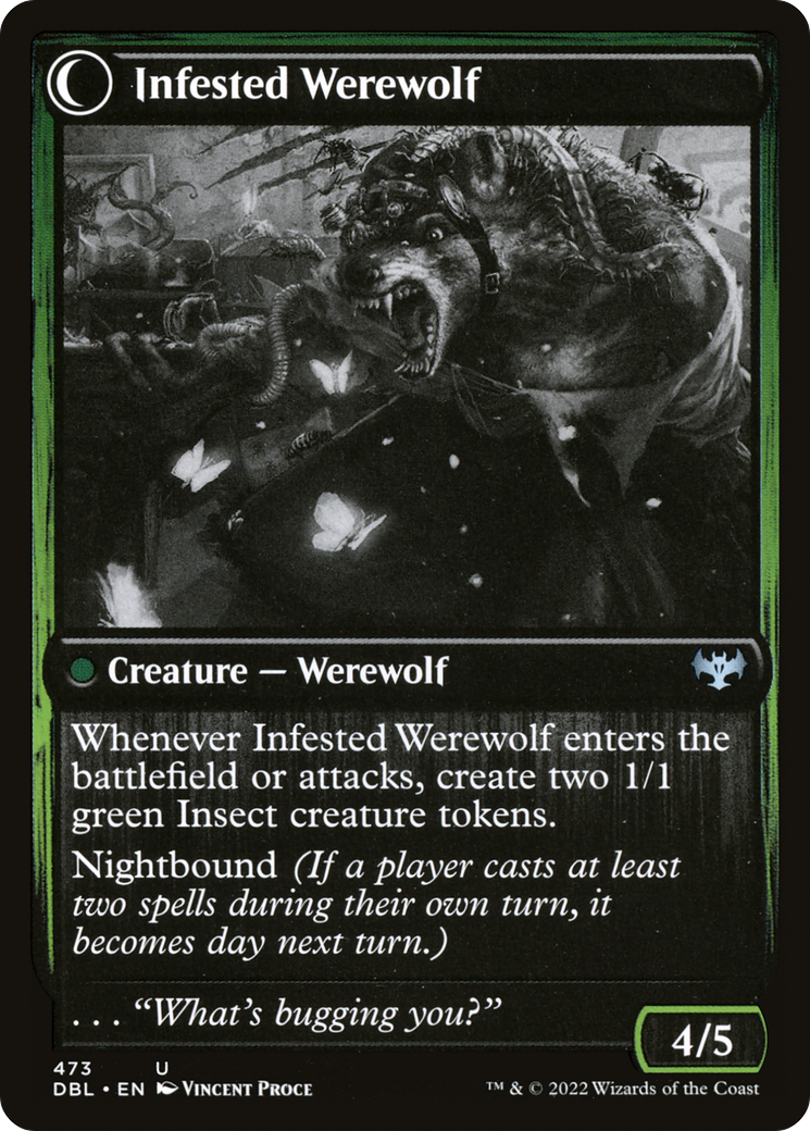 Infestation Expert // Infested Werewolf (DBL-473) - Innistrad: Double Feature: (Double Faced Transform)