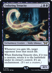 Enduring Tenacity (PRE-095) - Duskmourn: House of Horror Promos: (enchantment) Foil