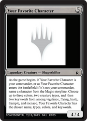 Your Favorite Character (UNK-RC05C) - Unknown Event