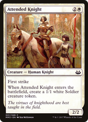 Attended Knight (MM3-001) - Modern Masters 2017 Foil