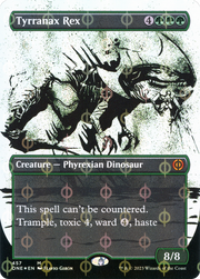 Tyrranax Rex (ONE-457) - Phyrexia: All Will Be One: (Showcase) (Borderless) Foil