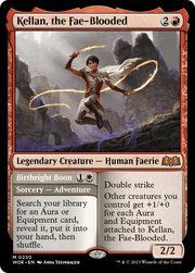 Kellan, the Fae-Blooded // Birthright Boon (WOE-230) - Wilds of Eldraine Foil