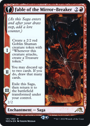 Fable of the Mirror-Breaker // Reflection of Kiki-Jiki (PRE-141) - Kamigawa: Neon Dynasty Promos: (fandfc, enchantment) Foil