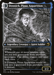 Dennick, Pious Apprentice // Dennick, Pious Apparition (MID-317) - Innistrad: Midnight Hunt: (Showcase, Double Faced Transform)