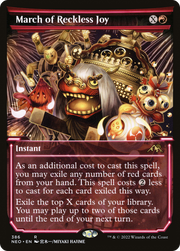 March of Reckless Joy (NEO-386) - Kamigawa: Neon Dynasty: (Showcase) Foil