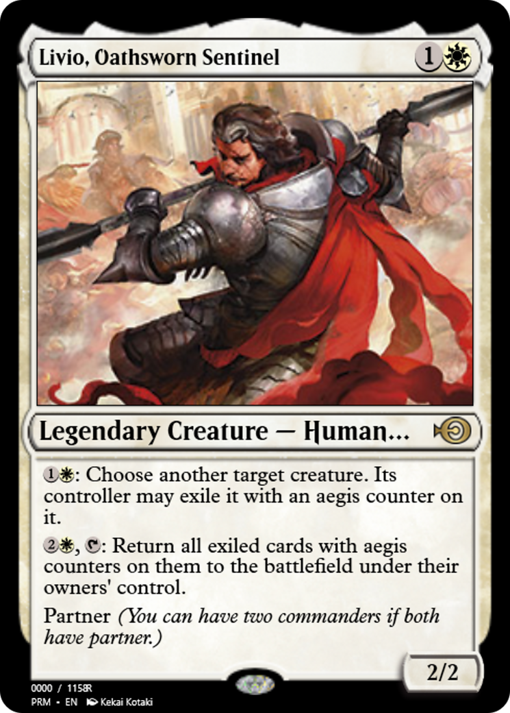 Livio, Oathsworn Sentinel (PRM-86348) - Magic Online Promos Foil