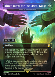 Rings of Brighthearth (LTC-382Z) - Tales of Middle-earth Commander / Three Rings for the Elven-Kings (Borderless) Foil