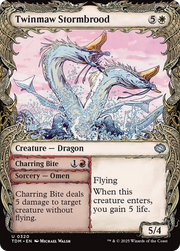 Twinmaw Stormbrood // Charring Bite (TDM-320) - Tarkir: Dragonstorm: (Showcase) Foil