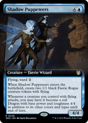 Shadow Puppeteers (WOC-048) - Wilds of Eldraine Commander: (Extended Art)