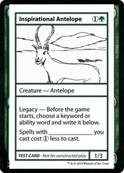 Inspirational Antelope (CMB1-078) - Mystery Booster Playtest Cards 2021