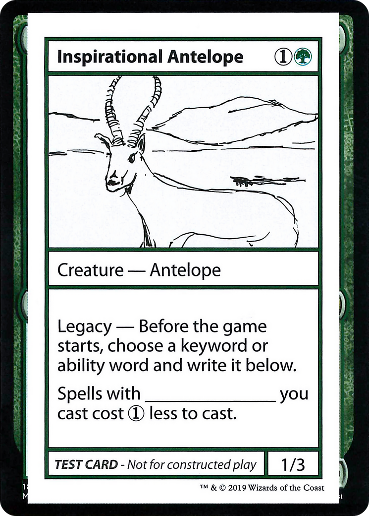 Inspirational Antelope (CMB1-078) - Mystery Booster Playtest Cards 2021
