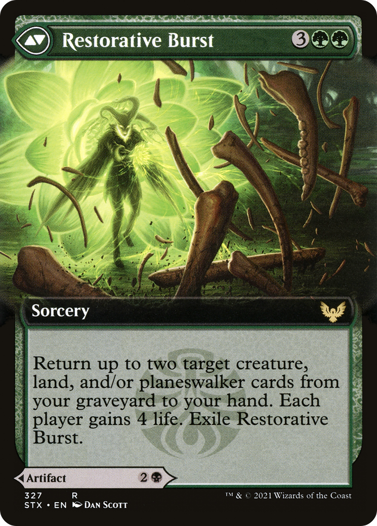 Pestilent Cauldron // Restorative Burst (STX-327) - Strixhaven: School of Mages: (Extended Art) Foil