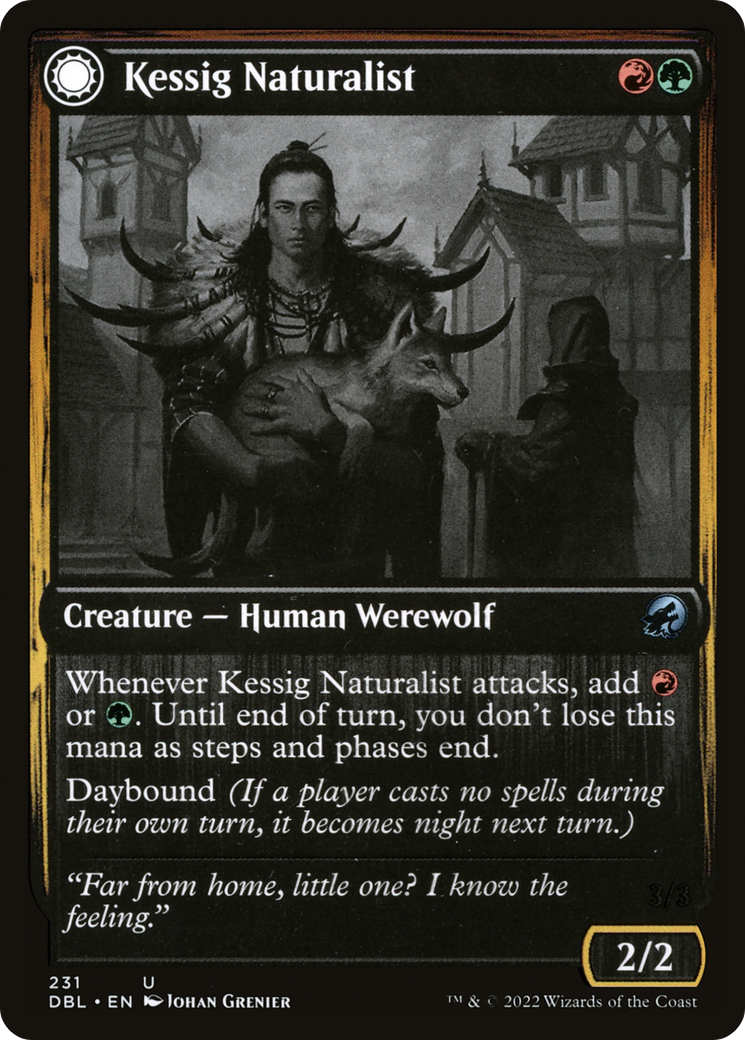 Kessig Naturalist // Lord of the Ulvenwald (DBL-231) - Innistrad: Double Feature: (Double Faced Transform) Foil