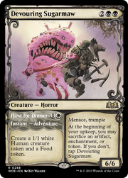 Devouring Sugarmaw // Have for Dinner (WOE-288) - Wilds of Eldraine: (Showcase) Foil