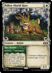 Pollen-Shield Hare // Hare Raising (WOE-293) - Wilds of Eldraine: (Showcase) Foil
