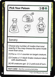 Pick Your Poison (CMB1-097) - Mystery Booster Playtest Cards 2019