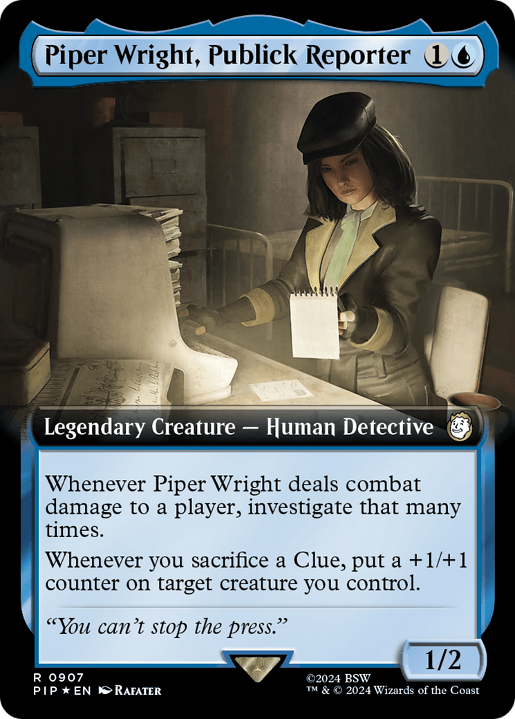 Piper Wright, Publick Reporter (PIP-907) - Fallout: (Extended Art) Foil