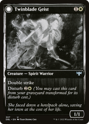Twinblade Geist // Twinblade Invocation (DBL-307) - Innistrad: Double Feature: (Double Faced Transform) Foil