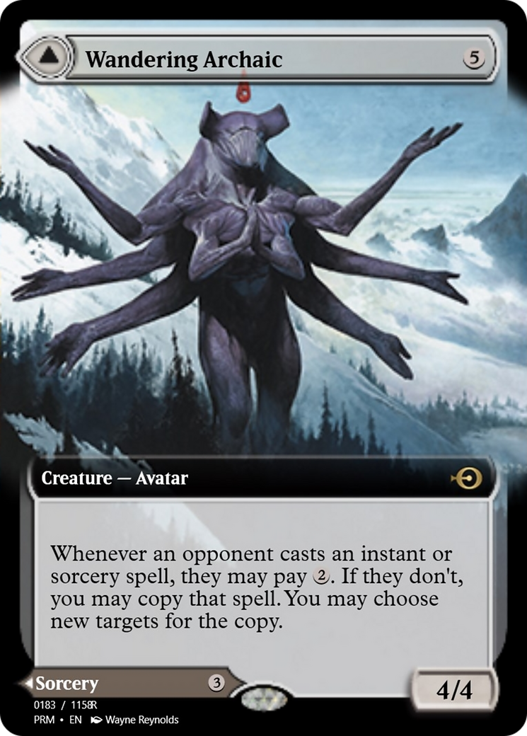 Wandering Archaic // Explore the Vastlands (PRM-90338) - Magic Online Promos Foil
