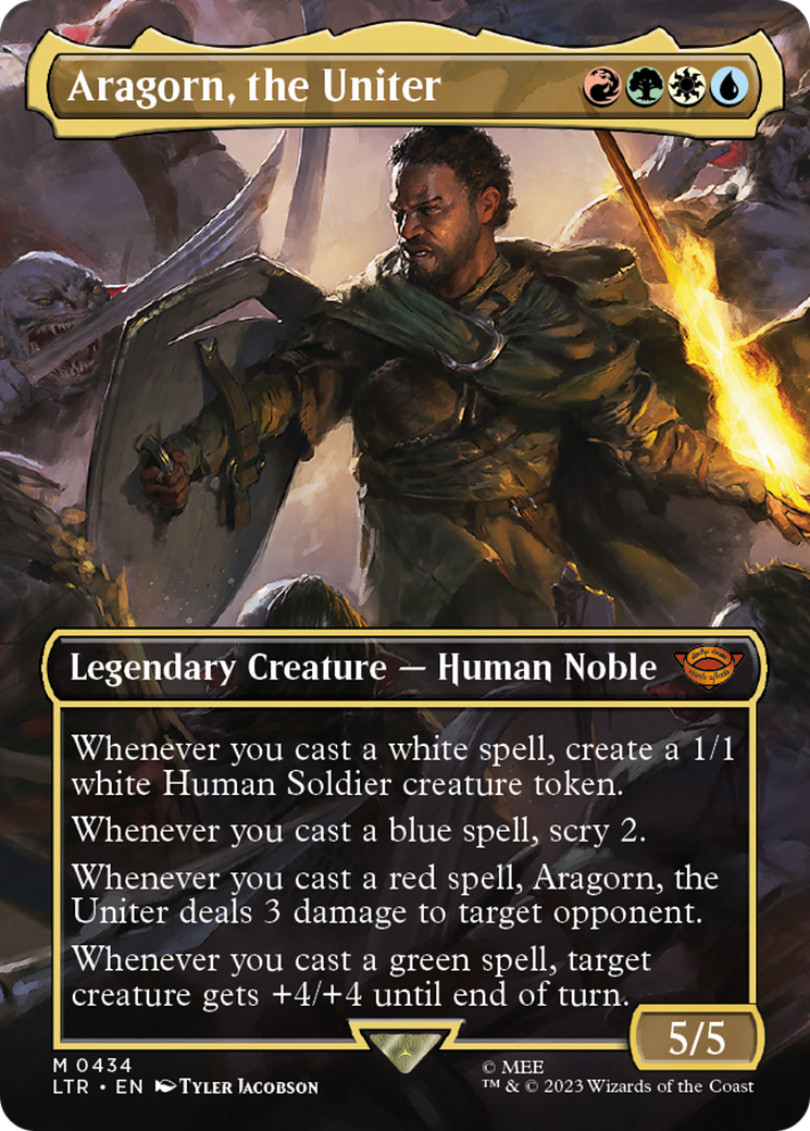 Aragorn, the Uniter (LTR-434) - The Lord of the Rings: Tales of Middle-earth (Borderless) Foil