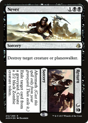 Never // Return (PRE-212S) - Amonkhet Promos Foil