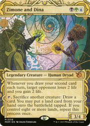 Zimone and Dina (MOM-318) - March of the Machine: (Showcase) (Borderless) Foil
