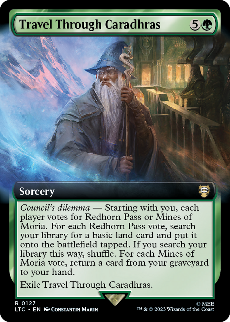 Travel Through Caradhras (LTC-127) - Tales of Middle-earth Commander: (Extended Art) Foil