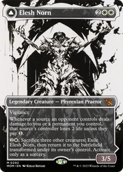 Elesh Norn // The Argent Etchings (MOM-292) - March of the Machine: (Showcase) (Borderless) Foil