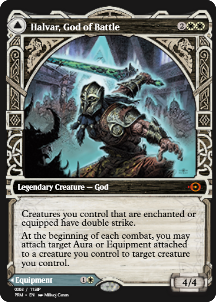 Halvar, God of Battle // Sword of the Realms (PRM-88202) - Magic Online Promos