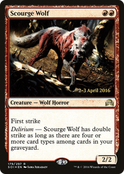 Scourge Wolf (PRE-179S) - Shadows over Innistrad Promos Foil