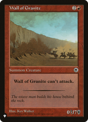 Wall of Granite (LIST-POR-155) - The List