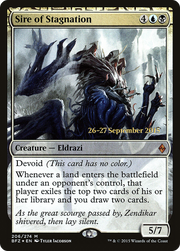 Sire of Stagnation (PRE-206) - Battle for Zendikar Promos: (devoid) Foil