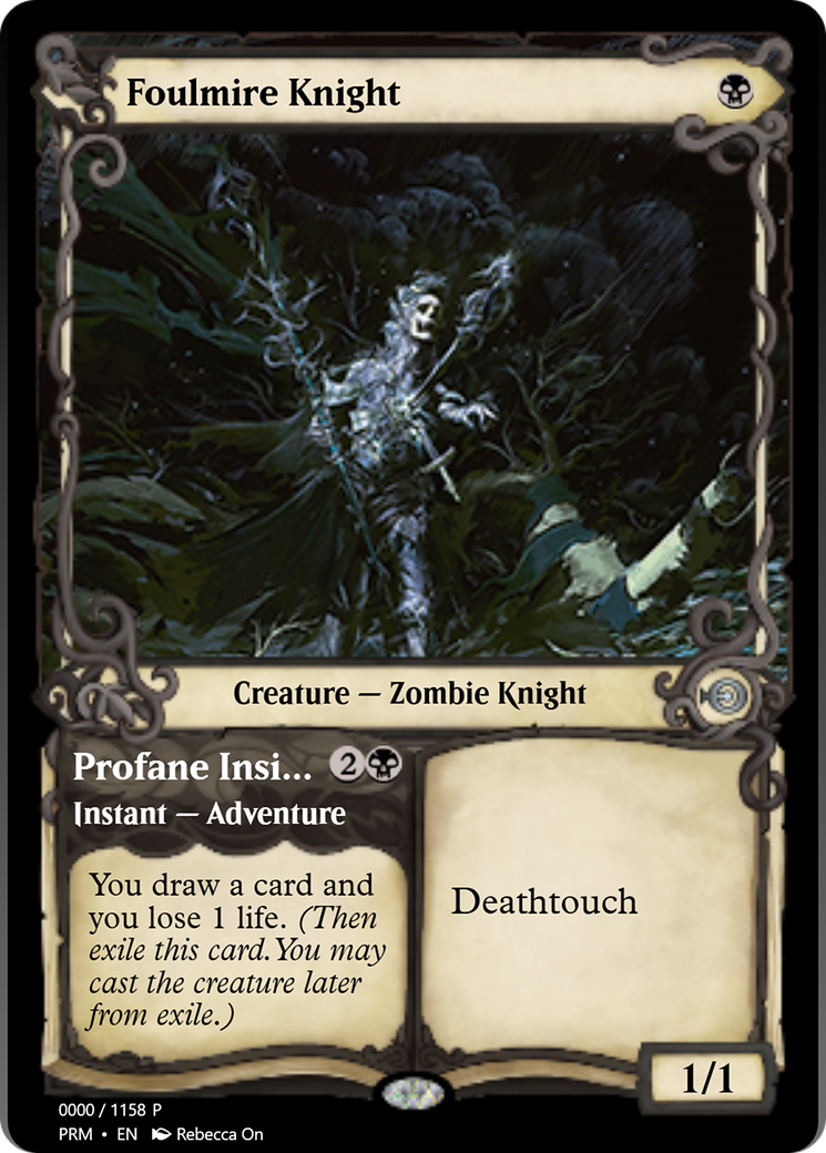Foulmire Knight // Profane Insight (PRM-78806) - Magic Online Promos Foil