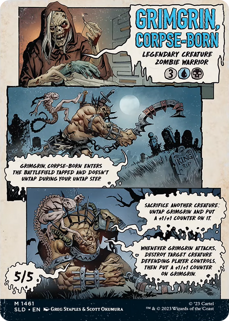 Grimgrin, Corpse-Born // Grimgrin, Corpse-Born (SLD-1461) - Secret Lair Drop: (Full Art) (Borderless) Foil