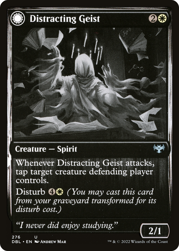 Distracting Geist // Clever Distraction (DBL-276) - Innistrad: Double Feature: (Double Faced Transform)