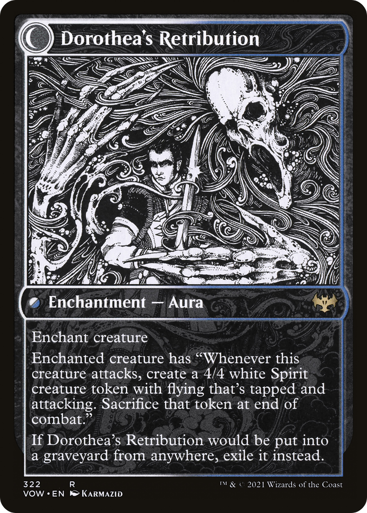 Dorothea, Vengeful Victim // Dorothea's Retribution (VOW-322) - Innistrad: Crimson Vow: (Showcase, Double Faced Transform) Foil