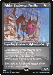 Falthis, Shadowcat Familiar (CMR-564) - Commander Legends Etched Foil